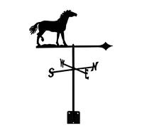 LMMOZOE Weather Vane Handmade Weathervane Farmhouse Black Stainless Steel Wind Vane Measuring Tool for Outdoor Roof Garden Mount Yard Decor Weathercock Direction Indicator