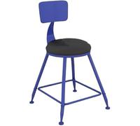 LMMSHA Bar Chairs Colorful Iron Round Table and Small Balcony Milk Tea High Stools bar-stools(Blue)