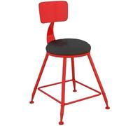 LMMSHA Bar Chairs Colorful Iron Round Table and Small Balcony Milk Tea High Stools bar-stools(Red)