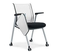 LMMSHA Folding Training Thickening Load Bearing Desk Student Study Conference with Pulley, Adjustable Armrest and Foldable Writing Board Task Chair