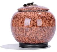 LMMSHA Last Warmth Urns for Human Ashes Cremation Ashes Urns Burial Ceramics Pets Home Graves Memorial Adult Children Crematorium, Brown (Brown)
