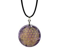 LMMSHA Meditation Flower Life Seven Chakras Necklace Crystal of Pendant Stone Necklaces & Pendants E Jewelry