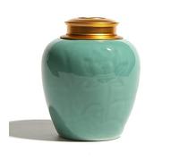 LMMSHA Memorials Urns Beautiful Hand-Painted for Human Ashes Decorative Cremation Funeral Burial Urn (A)