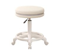 LMMSHA Small Desk Round Rolling Height Adjustable Swivel Vanity Work Computer Stool Chair for Home Office Bedroom,B