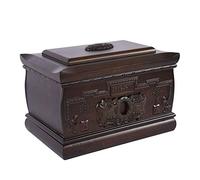 LMMSHA Wooden Urn, Large Cremation Urns for Human Ashes, Beautiful Life Coffins Craftsmen Engraved Woodcarving Pattern