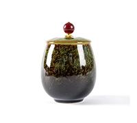 LMMSHA Wooden Urns Cremation Funeral for Pet Made Ceramics Hand Painted Display Burial Urn Home Or in at Columbarium Pets Memorials (Yellow)