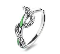LMMSHX Dainty Silver Snake Earrings/Ring,Drip Glaze Plated Hoop Earrings,Small Tiny Minimalist Ring,Snake Jewellery