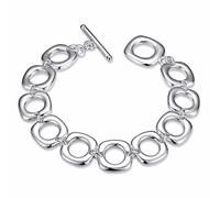 LMMSHX lucky bracelets cuff chain bangle women ladies gift silber