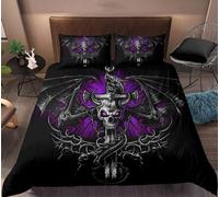 LMMSMGS Double Duvet Cover Dragon Duvet Cover with 2 Pillowcases 50x75cm Thermal Double Bedding Set Ultra Soft Warm Fluffy With Zipper Closure for Aldults Kids