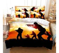 LMMSMGS King Size Duvet Cover Sets Soldiers Duvet Cover King Size with 2 Pillowcases 50x75cm Thermal Bedding Sets Ultra Soft Warm Fluffy With Zipper Closure for Aldults Kids