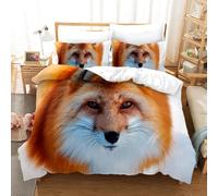 LMMSMGS Super King Size Duvet Cover Brown Foxes Bedding for Kids Aldult with Zipper Closure Soft Hypoallergenic Microfiber Duvet Cover 102.3"x 86.6" + 2 Pillowcases 19.7"x 29.5"