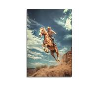 LMMZPUD Cowboy Riding A Horse Poster Poster Decorative Painting Canvas Wall Posters And Art Picture Print Modern Family Bedroom Decor Posters 20x30inch(50x75cm)