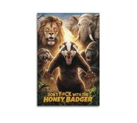 LMMZPUD Don't Mess with The Honey Badger Poster Poster Decorative Painting Canvas Wall Posters And Art Picture Print Modern Family Bedroom Decor Posters 20x30inch(50x75cm)