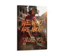 LMMZPUD Salute to The Unyielding Poster Poster Decorative Painting Canvas Wall Posters And Art Picture Print Modern Family Bedroom Decor Posters 12x18inch(30x45cm)