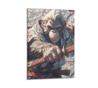 LMMZPUD Samurai Orangutan Determined Decorative Poster Poster Decorative Painting Canvas Wall Posters And Art Picture Print Modern Family Bedroom Decor Posters 08x12inch(20x30cm)
