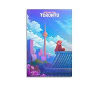 LMMZPUD Toronto Goes Red Poster Poster Decorative Painting Canvas Wall Posters And Art Picture Print Modern Family Bedroom Decor Posters 12x18inch(30x45cm)