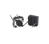 LMNCBVYA 100pcs 6X6X5MM Tactile Pushbutton Switch SMD Microswitch - Medium 2-Pin Light Touch Switch for DC12V Applications
