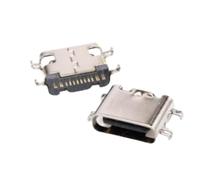 LMNCBVYA 100pcs Type-C Female Socket Straight Chip Socket USB-3.1 16P HD Transmission Interface Quick Punch Connector(Type-C 16P/Sink Plate)