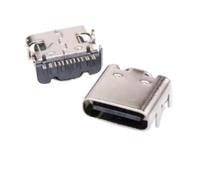 LMNCBVYA 100pcs Type-C Female Socket Straight Chip Socket USB-3.1 16P HD Transmission Interface Quick Punch Connector(Type-C 16P/plug-in board)