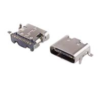 LMNCBVYA 100pcs Type-C Female Socket Straight Chip Socket USB-3.1 16P HD Transmission Interface Quick Punch Connector(Type-c 16P/front plug and back patch)