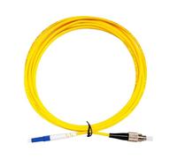 LMNCBVYA 10m Single Mode Single Core Fiber Optic Patch Cable LC to FC - Yellow Pigtail Fiber Optic Cable for High-Speed Data Transmission