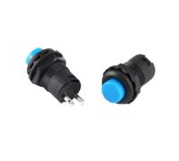 LMNCBVYA 10pcs Round Pushbutton Switch DS-427 - Non-Locking Self-Resetting 2-Pin Power Switch (12mm, Yellow) for 1.5A/250V & 3A/125V Applications(Blue 1PC)