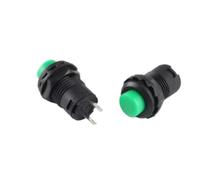 LMNCBVYA 10pcs Round Pushbutton Switch DS-427 - Non-Locking Self-Resetting 2-Pin Power Switch (12mm, Yellow) for 1.5A/250V & 3A/125V Applications(Green 1PC)