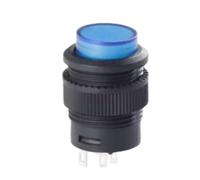 LMNCBVYA 10pcs Yellow Round Pushbutton Switch R16-503AD - Self-Locking 4-Pin Power Switch 250V 3A 16mm for Projects and Electronics(Blue 1PC)