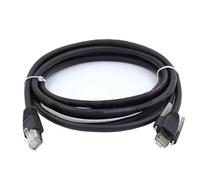 LMNCBVYA 15 Meter Gigabit Network Cable for Industrial Cameras - 8-Core Twisted Pair RJ45 Interface - Universal Locking Design, Fixed Black Color