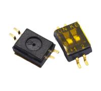 LMNCBVYA 30pcs DIP Code Switch 2P SMT Film Sticking Toggle Switch - 1.27mm Spacing, Single Contact Selection, 24V DC, 25mA Rated Current