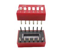 LMNCBVYA 30pcs DIP Code Switch 6P Piano Key Sliding Switch 2.54mm Direct Insertion for Electronic Projects