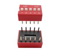 LMNCBVYA 30pcs DIP Switch 5P Direct Insertion Piano Key Sliding Switch with 2.54mm Spacing for Electronic Projects