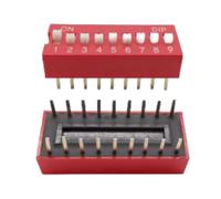 LMNCBVYA 30pcs DIP Switch 9P Direct Insertion Piano Key with 2.54mm Spacing - Reliable Sliding Flat Dial Switch for Electronics Projects