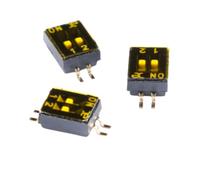 LMNCBVYA 30pcs DSHP02TSGET 1.27mm Spacing 2-Bit SMT Toggle Switch - Reliable Coding Switch for Electronics Projects