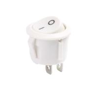 LMNCBVYA 30pcs KCD1-105 Circular Rocker Switch 20mm Power Switch 2-pin 10A 125V 6A 250V Boat Switch (White)