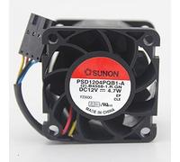 LMNCBVYA 4-Wire Ball Bearing Fan for CPU PSD1204PQB1-A 4CM 4028 12V 4.7W