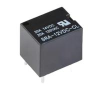 LMNCBVYA 5pcs Electromagnetic SRA-05V 12V 24VDC-CL T74 Black 20A 5-Pin Plug-in for Automation Control(SRA-12VDC-CL)