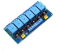 LMNCBVYA 6-Way 5V Relay Module JQC3F-05VDC-C for AC250V/10A & DC30V/10A Control - Ideal for Automation Projects