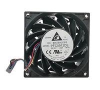 LMNCBVYA 9000RPM High Airflow 202.82CFM 4-Wire Fan for CPU and Chassis Replacement 9CM 9038 PFC0912DE Supercharger Fan - 12V 4.32A