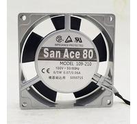 LMNCBVYA AC100V 8cm 2-Pin Aluminum Frame Fan - 6/5W, 0.07/0.06A, 109-210 RPM for Efficient