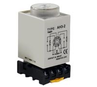 LMNCBVYA AH3-2 Power-On Delay AC220V, 0-6 Seconds Delay, 5A Rated Current, 8 Feet Contact with Base