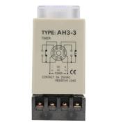 LMNCBVYA AH3-3 Time Delay AC220V - 0-6 Seconds Power-On Delay with 8 Pins and Base, 5A Rated Current(1PC D)