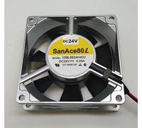 LMNCBVYA DC 24V 0.09A 8025 Aluminum Frame Fan - 8cm 2 Wire Solution