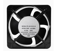 LMNCBVYA FP-108EX-S1-B 150mm AC Cabinet Case Fan - 220/240V, 0.22A, 38W, 2-Wire Cooling Solution for Electronics and Appliances