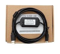 LMNCBVYA FX-USB-AW PLC Programming Cable for FX3U, FX3G, FX1N, FX2N, FX1S Series - Black Download Cable