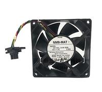 LMNCBVYA High Air Volume 4-Wire Temperature Control Chassis Fan, 12V 2.5A, 76.2CFM, Maintenance-Free Double Ball Bearing 3615KL-04W-B96 92mm