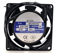 LMNCBVYA High-Performance 8cm 2-Wire Copper Fan - AC220-240V 14W 0.07A BT220 8025B2HL for Efficient Heat Dissipation