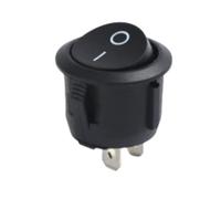 LMNCBVYA KCD1-105 Circular Rocker Switch 20mm Power Switch 2-Pin 2-Speed Boat Switch 10A 125V/6A 250V - Black