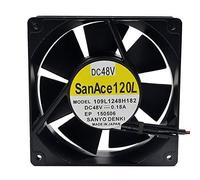 LMNCBVYA Server Transformer Cabinet Fan - Model 109L1248H182, 0.18A, Double Bearing, Aluminum Frame High-Performance 120mm DC 48V(3wire B2 plug)