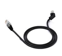 LMNCBVYA Ultra Category 5 100Mbps Double Elbow Network Cable - 5 Meter Non-Shielded RJ45 Right Angle to Straight Connector for Computer and Network Devices